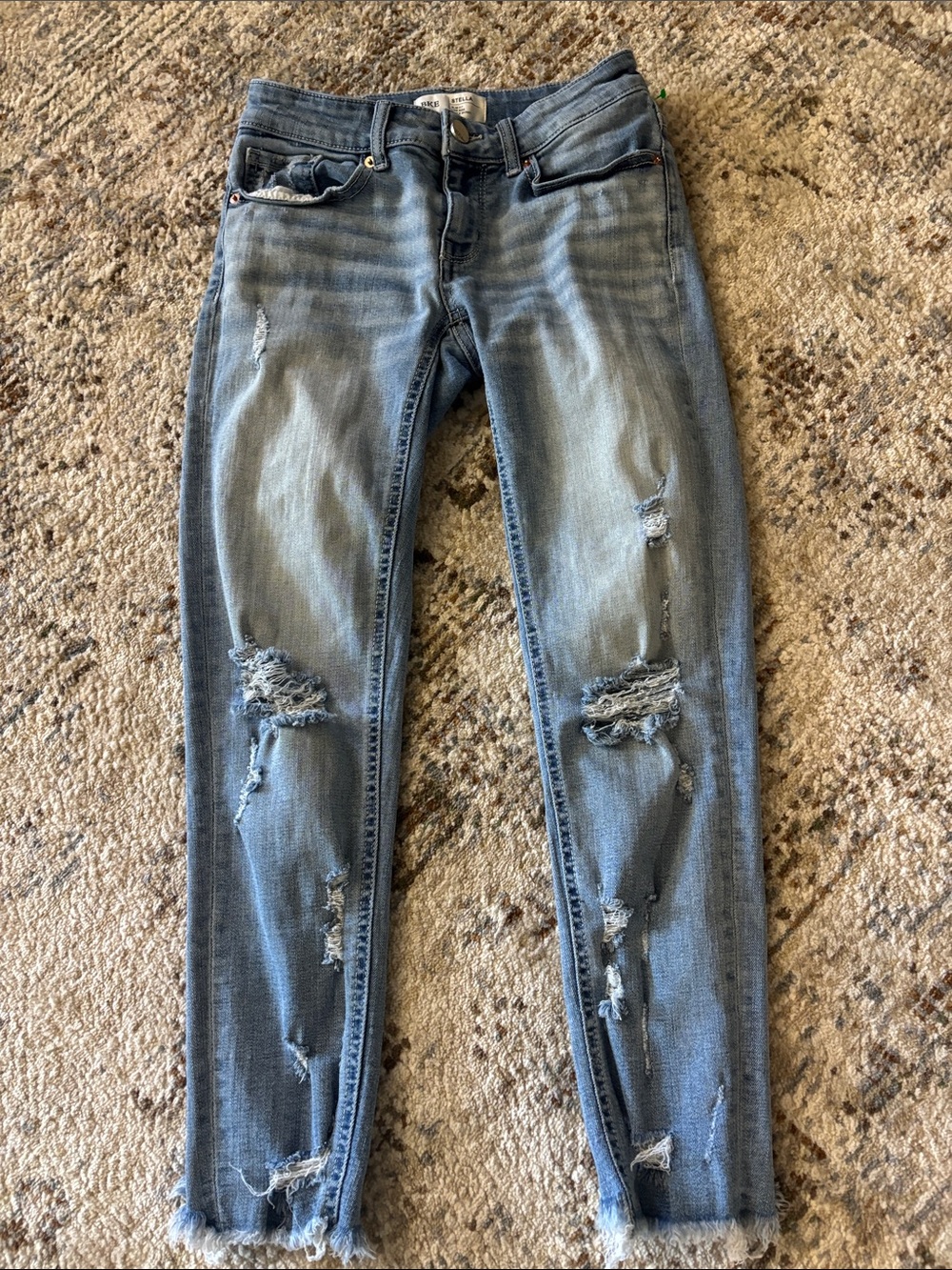 BKE Light Blue Distressed Women’s Skinny Jeans